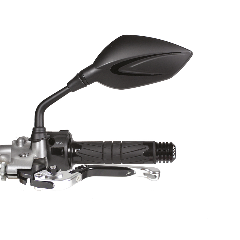 Rétroviseur Extra Noir/Noir Brillant Diam 10 (La paire)